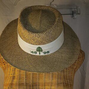 Vintage Akron Aeros Heres' Fred Golf Company Straw Hat - OS